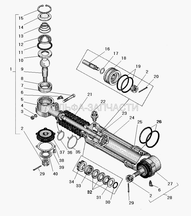 Усилительный механизм (375-3003058-10 Вкладыш верхний) 