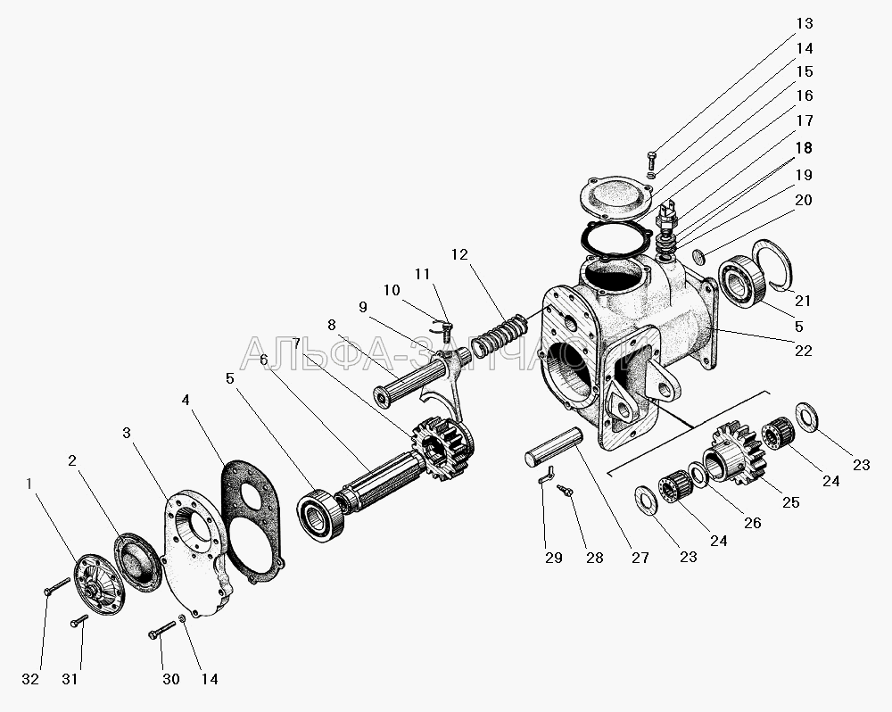 Коробка отбора мощности (307А Подшипник шариковый) 