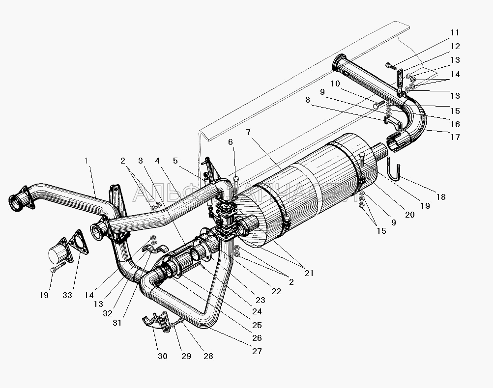 Система выпуска газов (250510-П29 Гайка М8-6Н) 