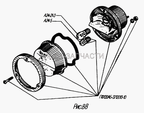 Фонарь передний (А24-5 Лампа автомобильная) 