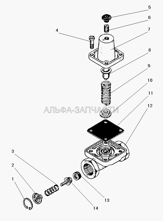 Одинарный защитный клапан (100-3515243 Колпачок защитный) 