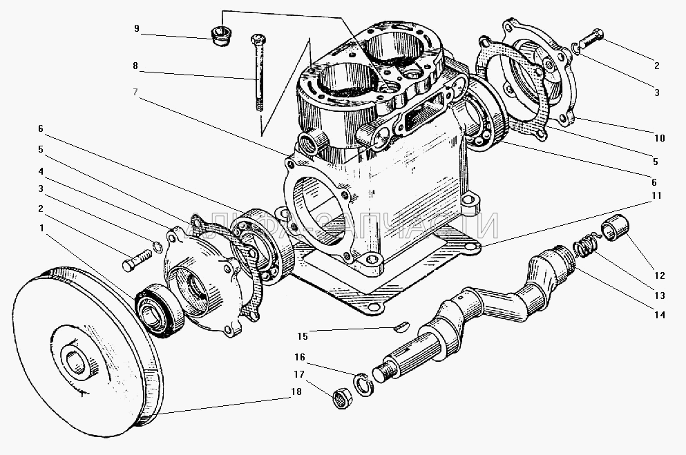 Блок-картер компрессора  