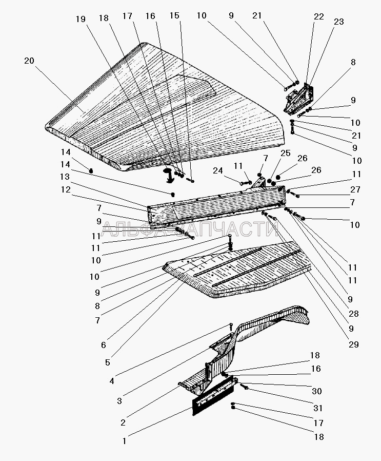 Оперение автомобиля (252038-П29 Шайба 8,5) 