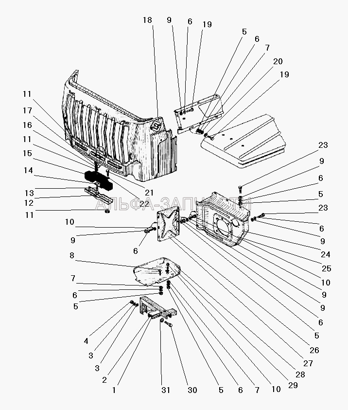 Облицовка радиатора (252038-П29 Шайба 8,5) 