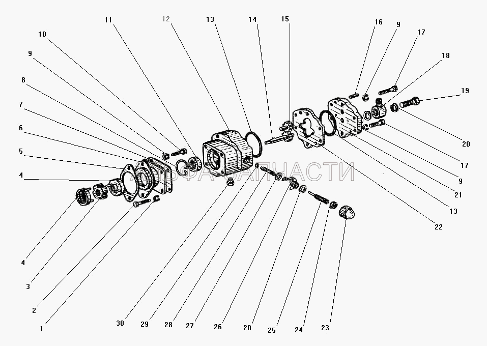 Топливный насос предпускового подогревателя (ПЖД30-1015265-20 Полумуфта) 