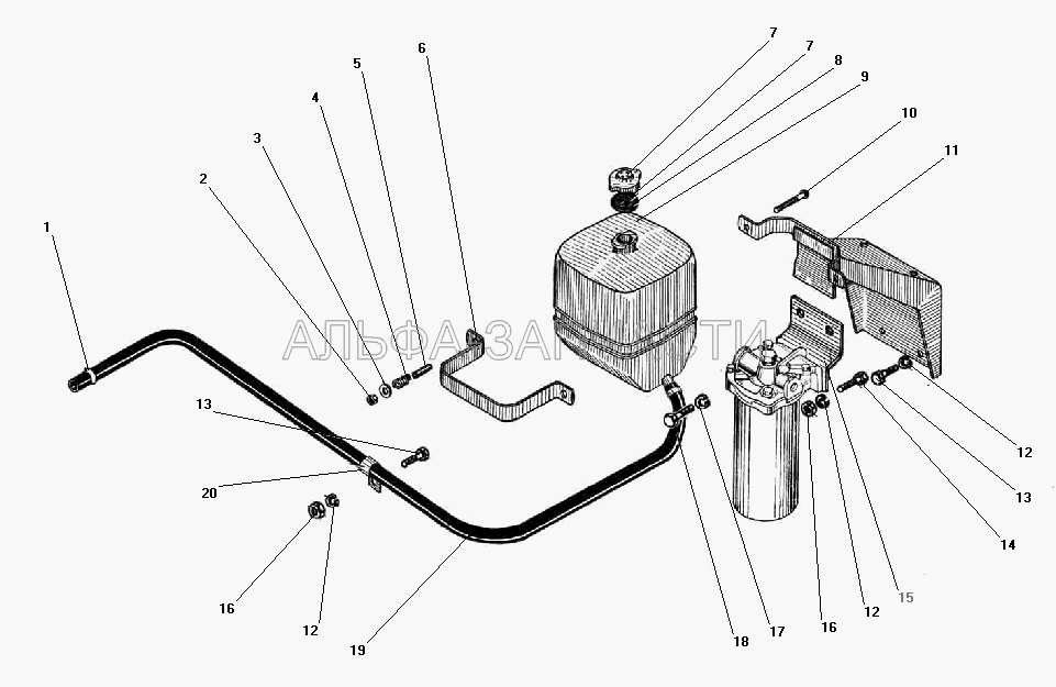 Расширительный бачок (252137-П2 Шайба 12 пружинная) 