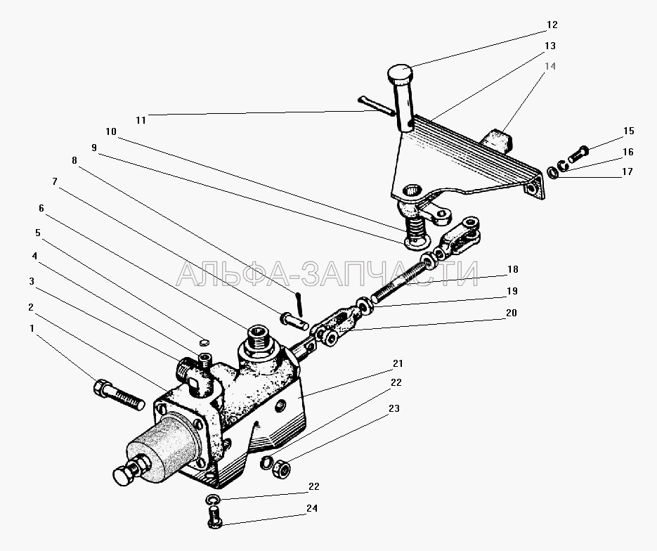 Установка крана управления давлением (258041-П29 Шплинт 3,2х32) 