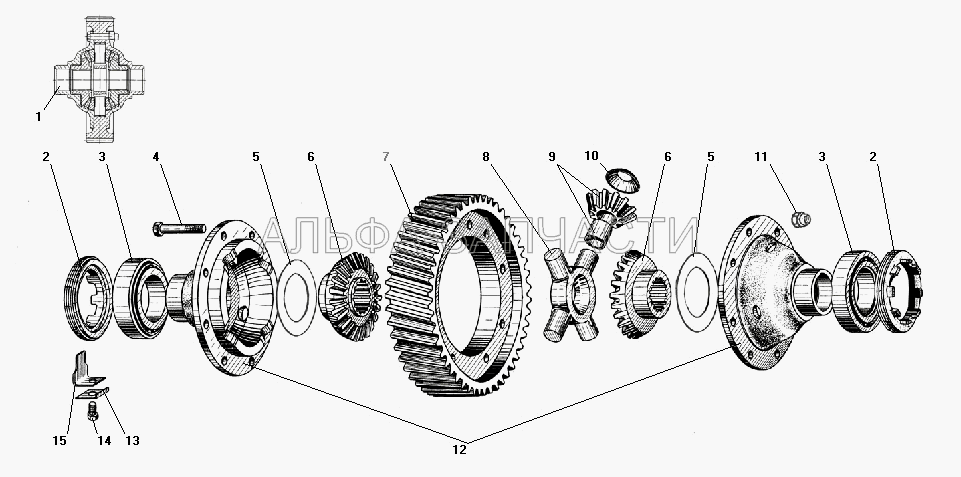 Дифференциал  переднего моста  