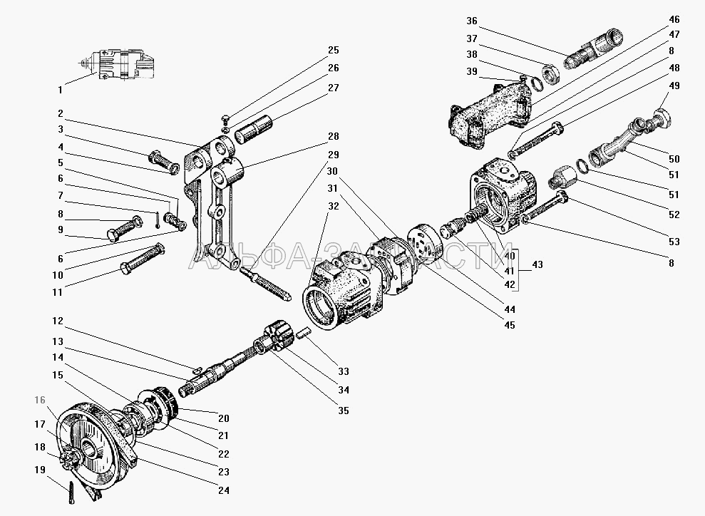 Насос гидроусилителя руля (256Б-3407199-01 Насос гидроусилителя руля) 