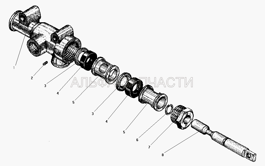 Кран управления (131-4222035 Сальник крана) 