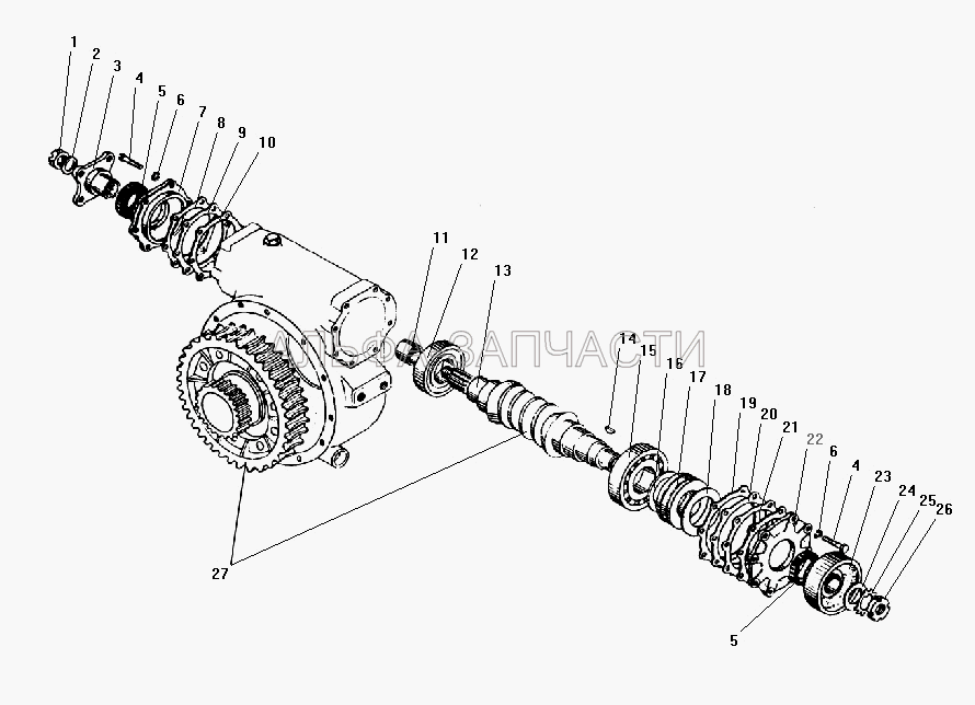 Редуктор лебедки  