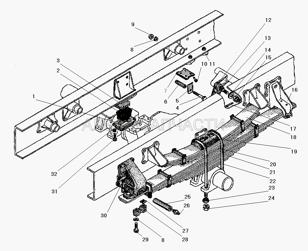 Задняя подвеска (264020-П29 Масленка 1.3) 