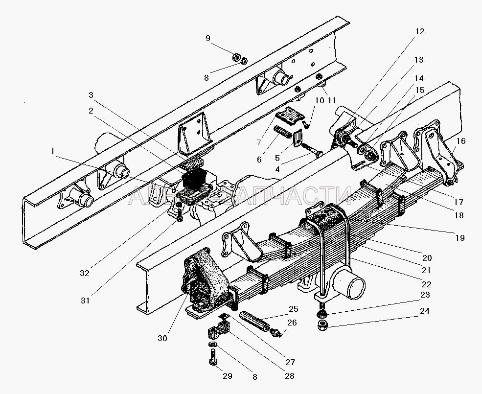 Задняя подвеска (А1-300/475.2905006 Амортизатор в сборе) 