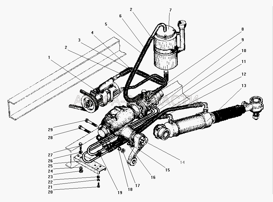 Рулевое управление (250508-П29 Гайка М6-6Н) 