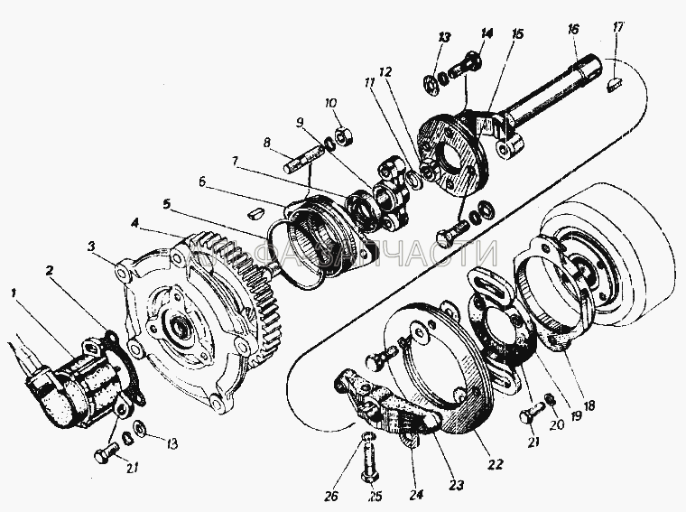 Привод топливного насоса (МЭ307-3730010 Датчик спидометра электрический) 