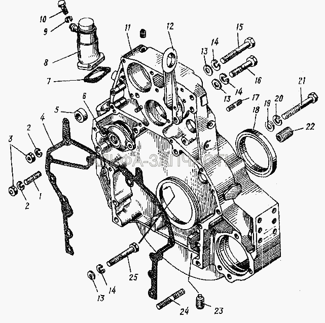 Картер маховика (СТ142-3708091 Перемычка) 