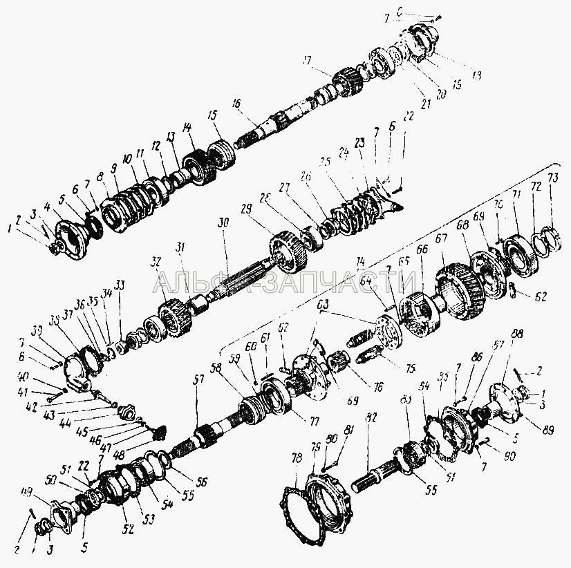 Коробка раздаточная (200319-П29 Болт М10-6gх50) 