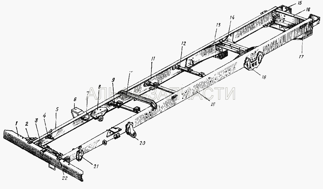 Рама автомобиля Урал-4320 (202120.П29 Болт М16Х42) 