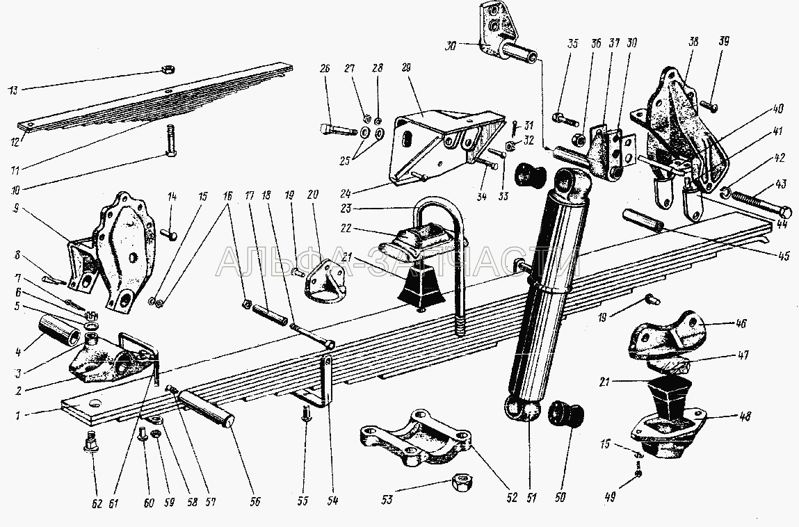 Подвеска передняя (375-2902478-В Палец переднего ушка передней рессоры) 