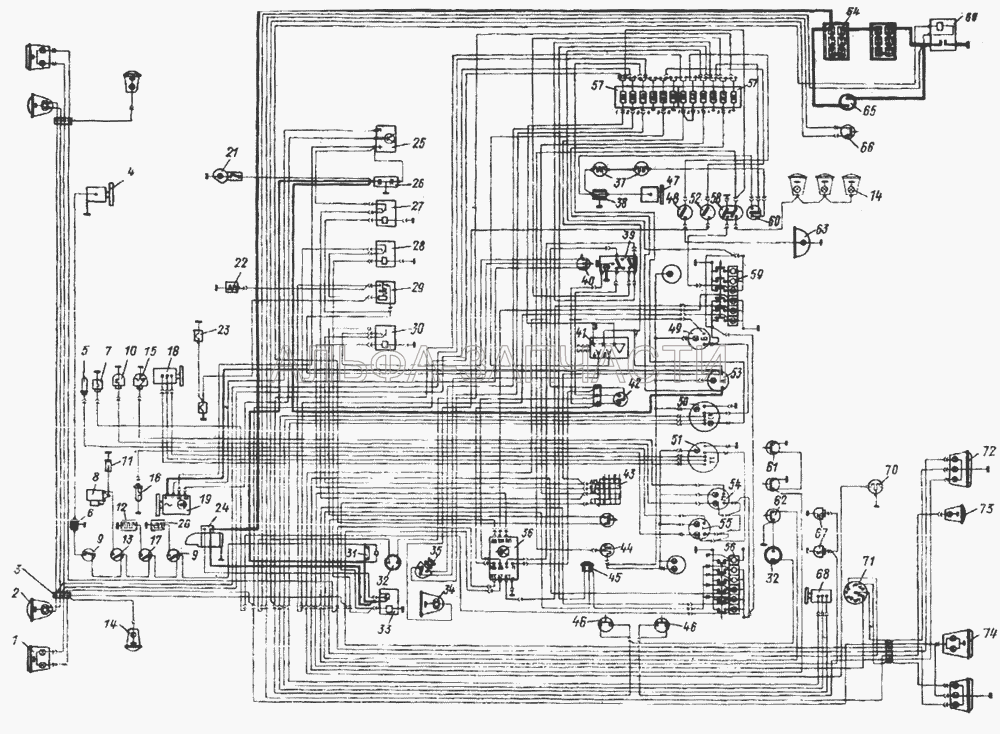 Схема электрооборудования (ФП133-3716301 Ободок) 