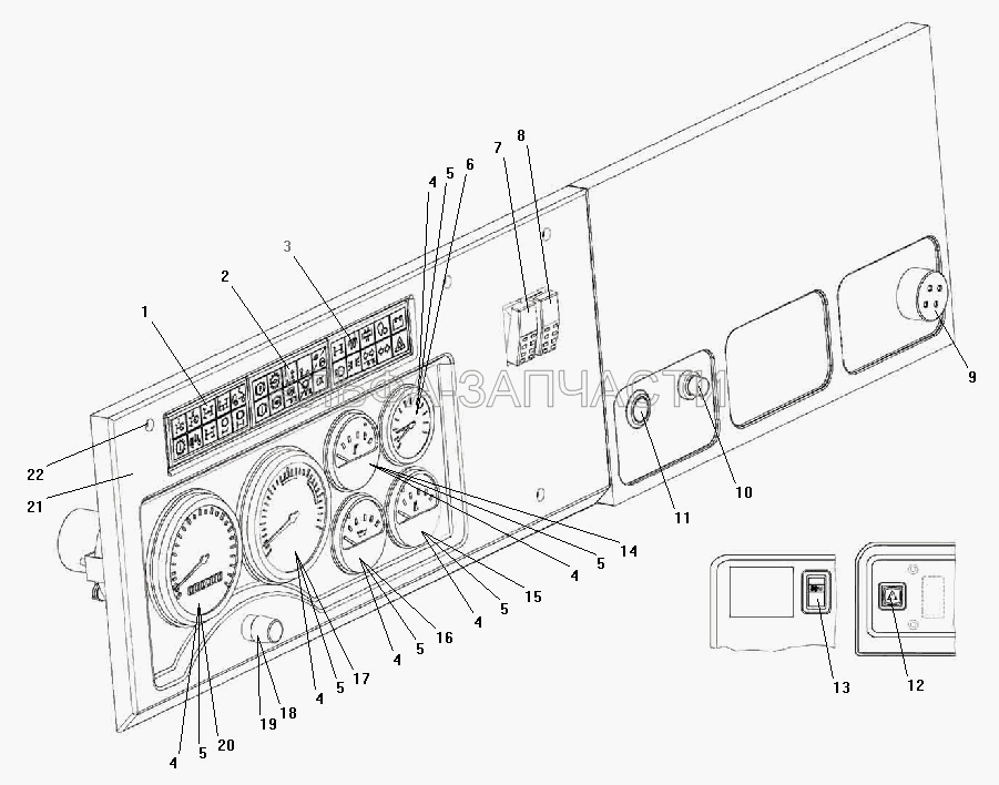 Щиток панели приборов  