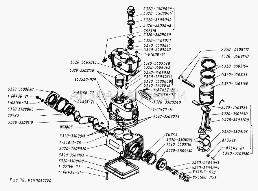 Компрессор (5320-3509043 Прокладка) 