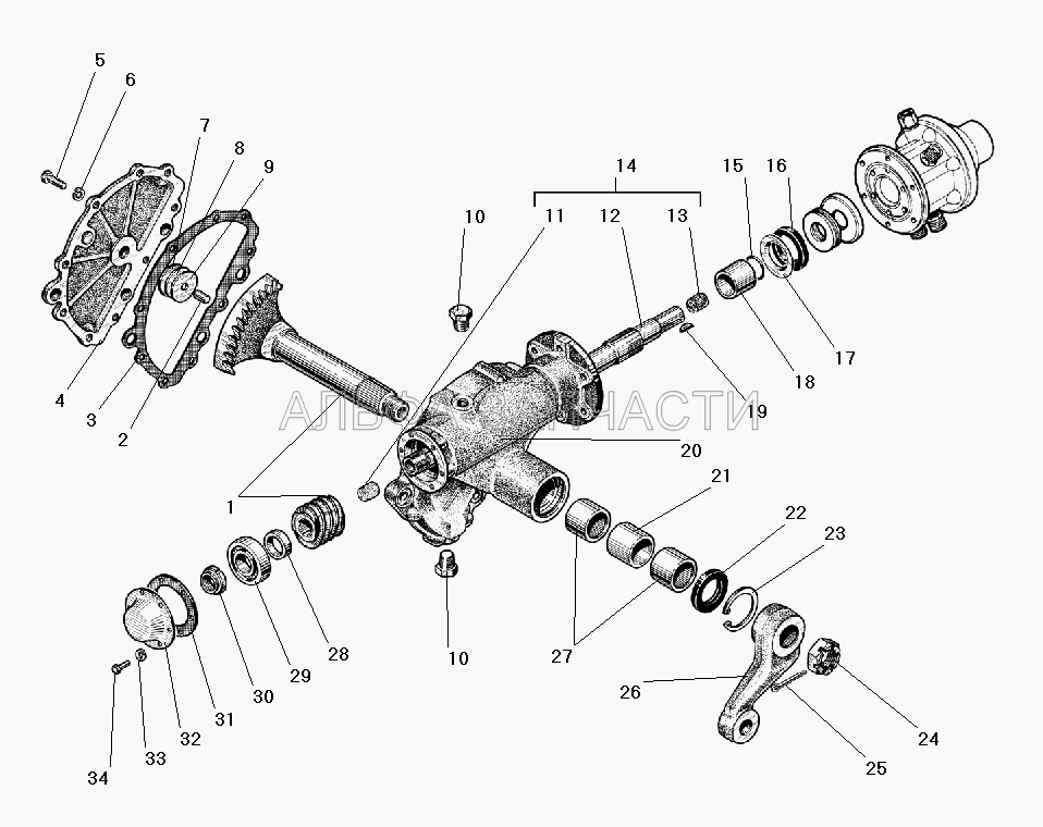 Рулевой механизм (375-3401150-10 Манжета 4,5х70-10 в сборе) 