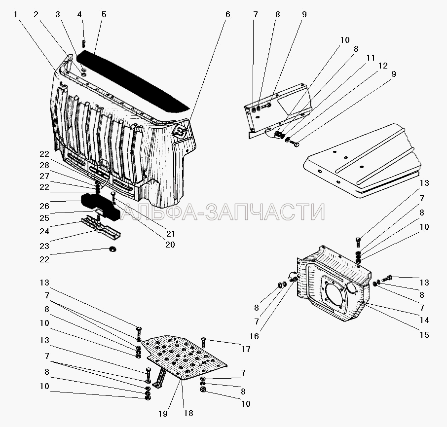 Облицовка радиатора (252039-П29 Шайба 10) 