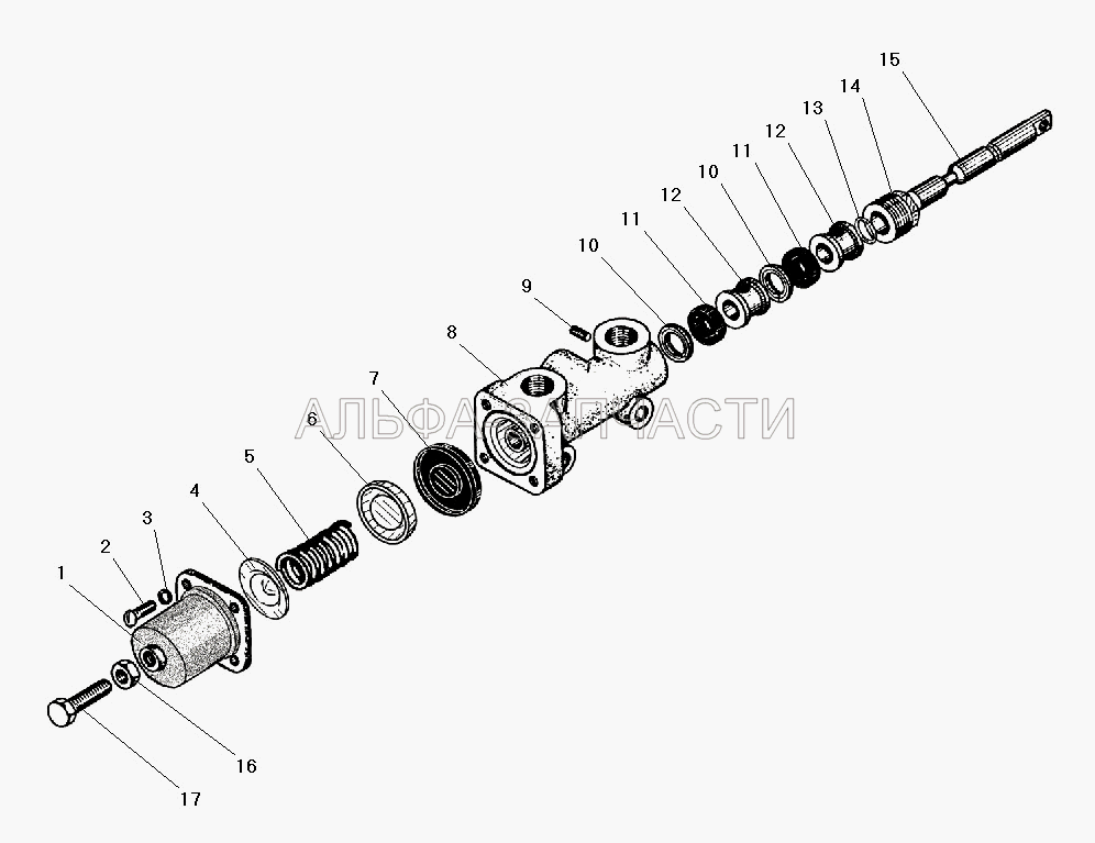 Кран управления давлением (131-4222035 Сальник крана) 