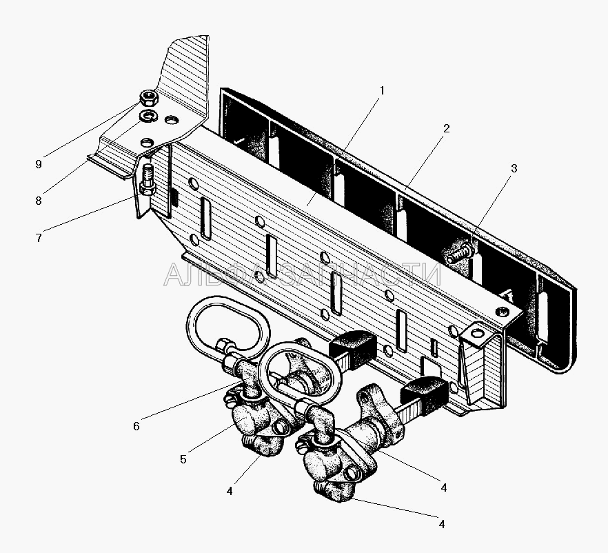 Панель управления с кранами (250508-П29 Гайка М6-6Н) 