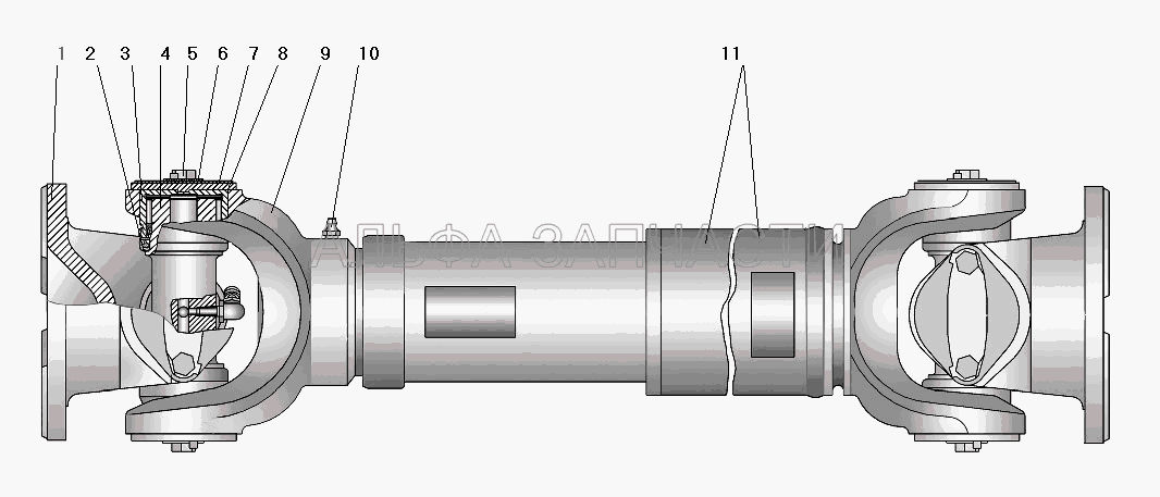 Вал карданный (64226-2201049 Фланец-вилка) 