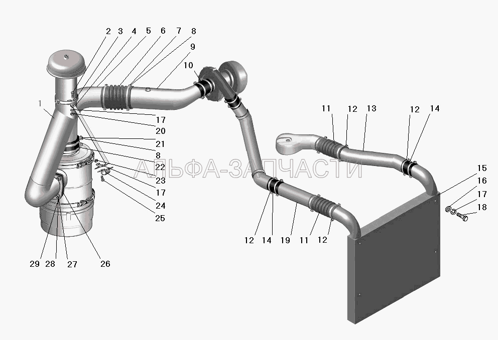 Система питания двигателя воздухом (250510-П29 Гайка М8-6Н) 