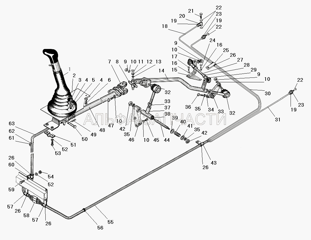 Установка управления коробкой передач (362-1703521 Наконечник) 