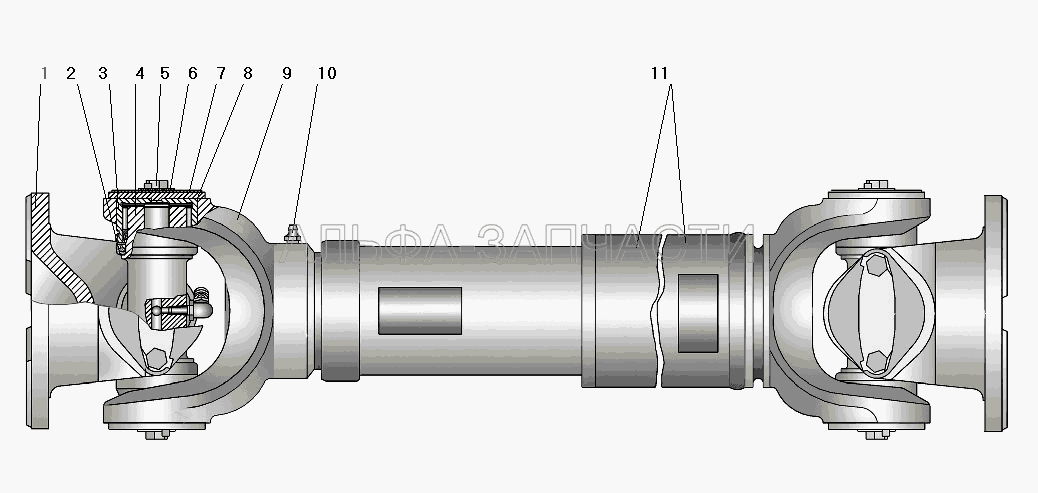 Вал карданный (64221-2201047 Вилка скользящая) 