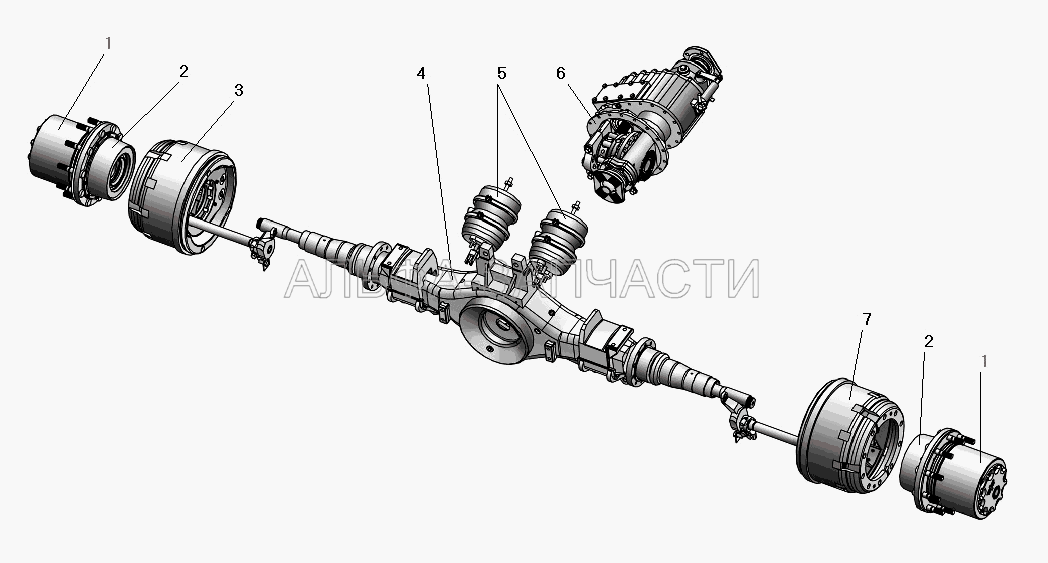 Мост средний (5S2500010E260A)  