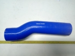 5432А5-1303260 Патрубок радиатора МАЗ отводящий нижний синий силикон (L=365мм,d=70х80мм,кривой) ЕВРО